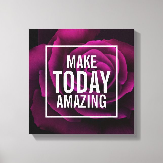 Lienzo Make Today Amazing Text - Foto de un Rosa morado (Anverso)