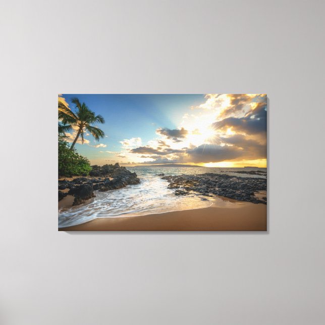 Lienzo Makena Beach Cove Sunset (Anverso)