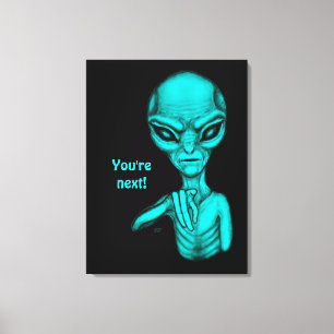 Lienzo ¡Mala Alien, eres la siguiente!
