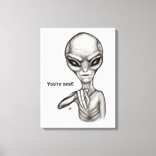 Lienzo ¡Mala Alien, eres la siguiente!
