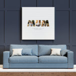 Lienzo Mamá 3 foto elegante moderno Día de la Madre crema<br><div class="desc">Mamá 3 regalo fotográfico moderno de tipografía. Ideal para un Día de la Madre contemporáneo y elegante,  cumpleaños o regalos de Navidad. Diseño moderno en blanco y negro,  el color puede ser personalizado para adaptarse a tu decoración y estilo.</div>