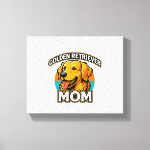 Lienzo Mamá de Golden Retriever – Diseño de Amante de Per