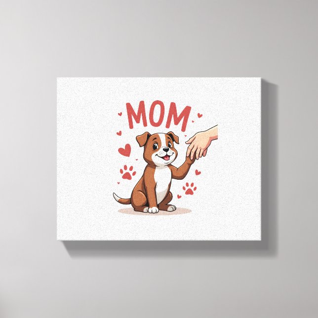 Lienzo Mamá de la actriz norteamericana cute perro mamá g (Anverso)