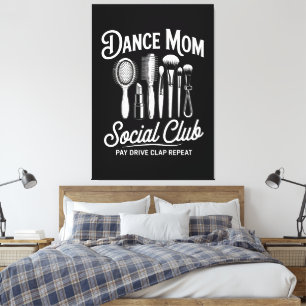 Lienzo Mamá del club social de mamá de baile