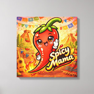 Lienzo Mamá Picante - Cosas Calientes - Adictos a la Comi