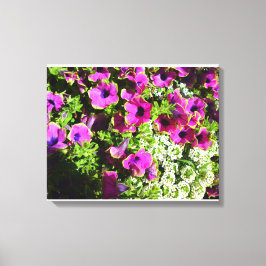 Lienzo Mamá púrpura y flor blanca