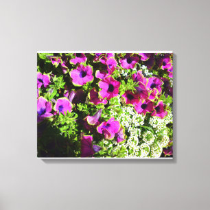 Lienzo Mamá púrpura y flor blanca