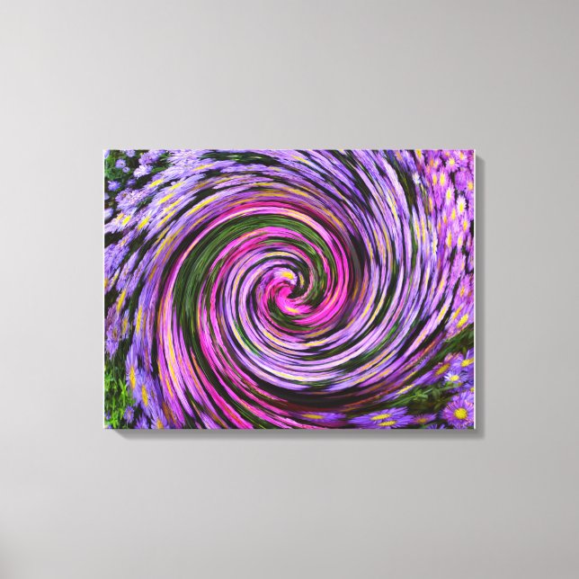 Lienzo Mamá rosa morado azul canvas de flor (Anverso)