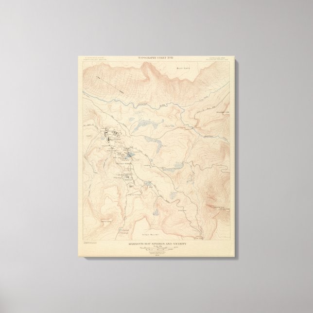 Lienzo Mammoth Hot Springs and Vicinity (Anverso)