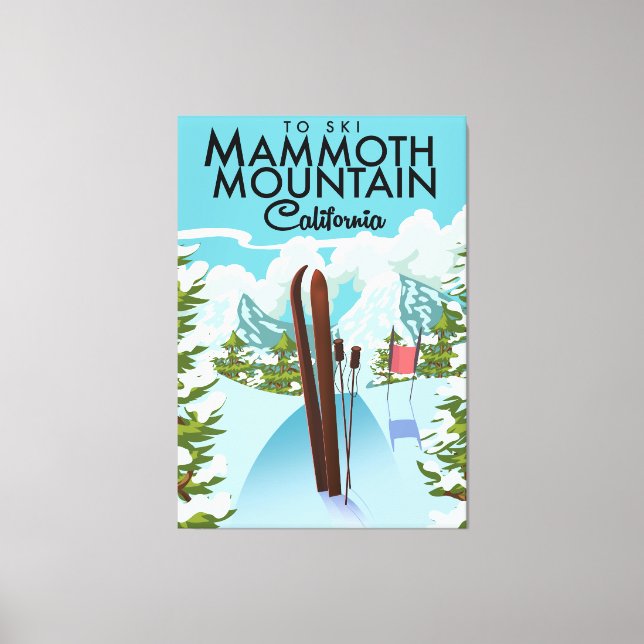 Lienzo Mammoth Mountain California a ski (Anverso)