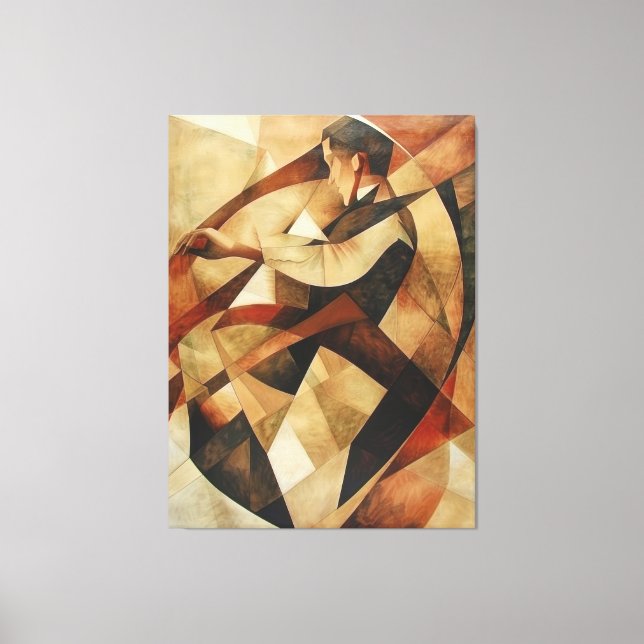 Lienzo Man Enveloped in Abstraction Canvas (Anverso)