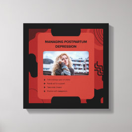 Lienzo Managing Postpartum Depression Awareness Design