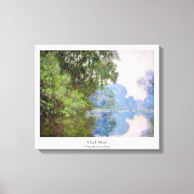 Lienzo Mañana en el Sena cerca de Giverny Claude Monet (Anverso)