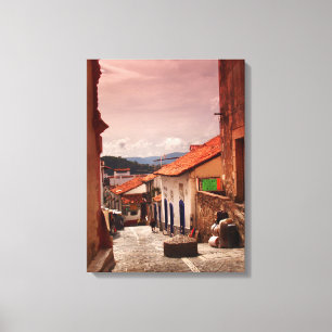 Lienzo Mañana en la calle de Taxco