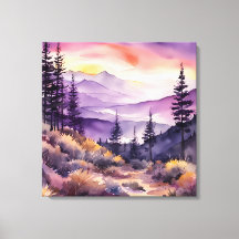 Mañana Mist Smokey Mountains Watercolor