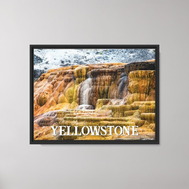 Lienzo Manantiales de Mammoth de Yellowstone (Anverso)