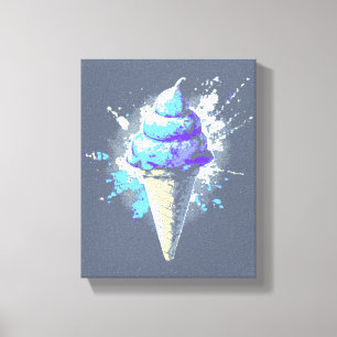Lienzo Mancha de helado abstracto angustiado