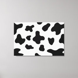 Lienzo Manchas de vaca abstractas modernas en negro y bla