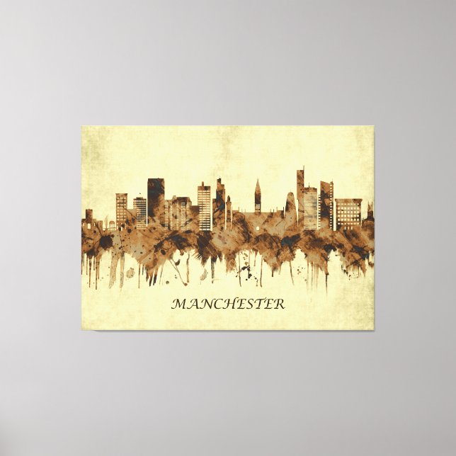 Lienzo Manchester England Cityscape (Anverso)