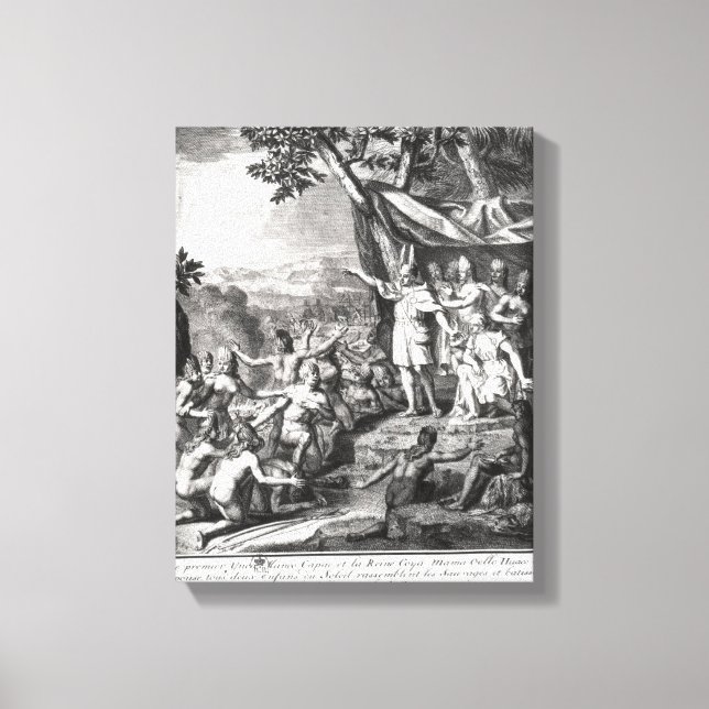 Lienzo Manco Capac y su esposa (Anverso)