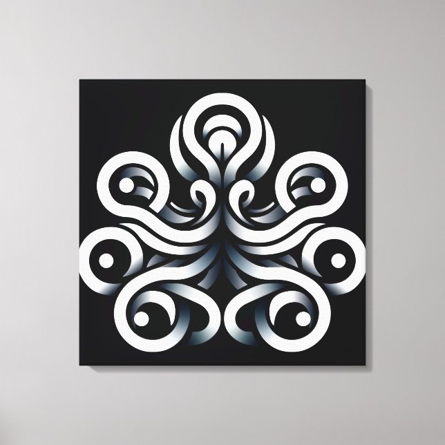 Lienzo Mandalá abstracto geométrico sagrado Zen minimalis (Anverso)
