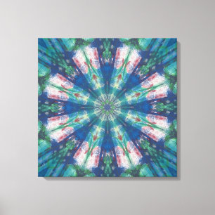 Lienzo Mandala azul/verde