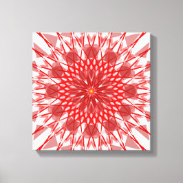 Lienzo Mandala de flores rojas