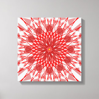 Lienzo Mandala de flores rojas