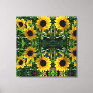 Lienzo mandala de girasol