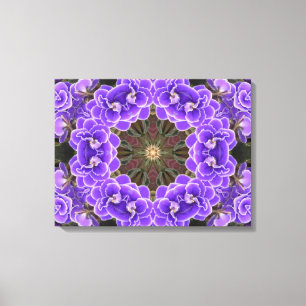 Lienzo Mandala de la violeta africana