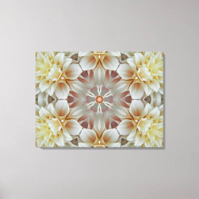 Lienzo Mandala de luz floral (Anverso)