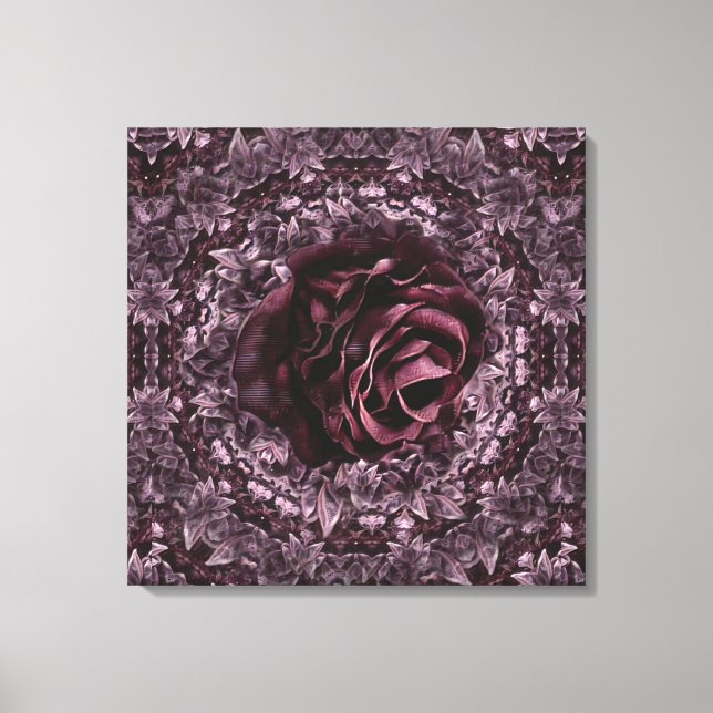 Lienzo Mandala de rosa  (Anverso)