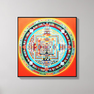 Lienzo Mandala del budista de Kalachakra