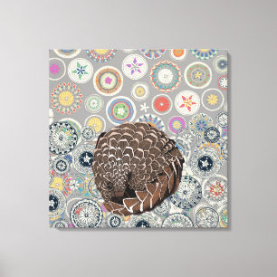 Lienzo mandala del pangolin