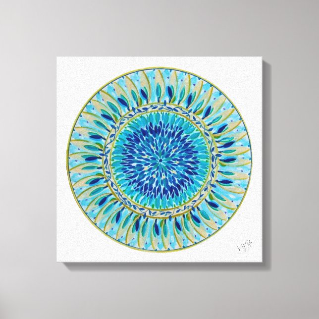 Lienzo Mandala Harmonia Oceânica (Anverso)