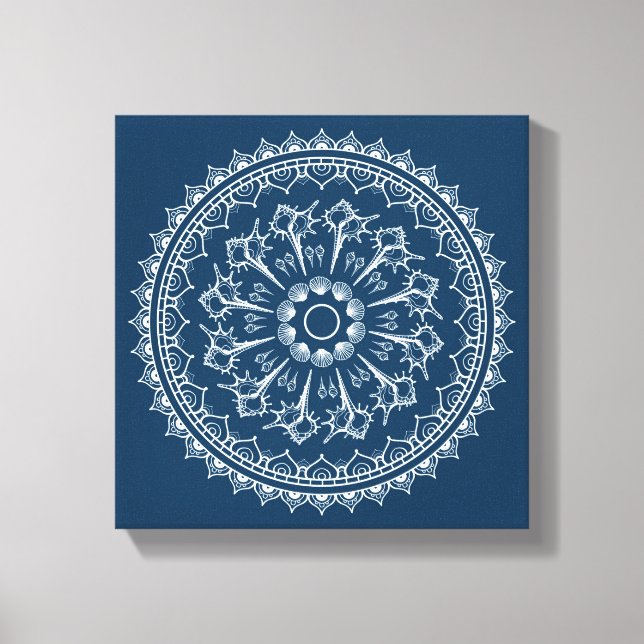 Lienzo Mandala Hecha De Semillas (Anverso)