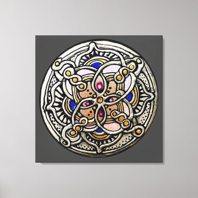 Lienzo Mandala orgánica (Anverso)