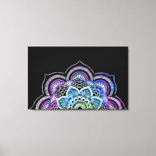 Lienzo Mandala pintada de color