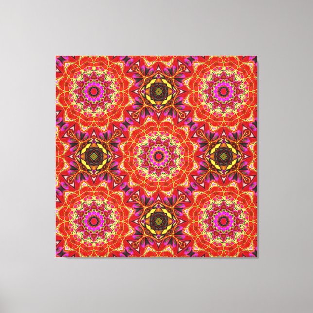 Lienzo MANDALA Roja  (Anverso)