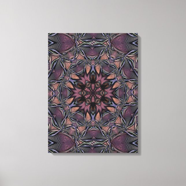 Lienzo Mandala Rosette Floral Twine Retro Boho (Anverso)
