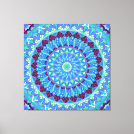 Lienzo Mandalá Sueños de Medianoche Azul Boho