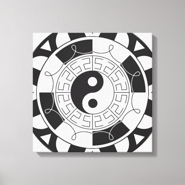 Lienzo Mandala Yin Yang (Anverso)