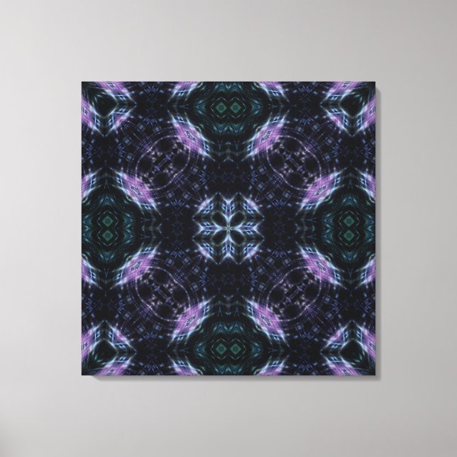 Lienzo Mandalas de la Galaxia de Neón con Resplandor Futu (Anverso)