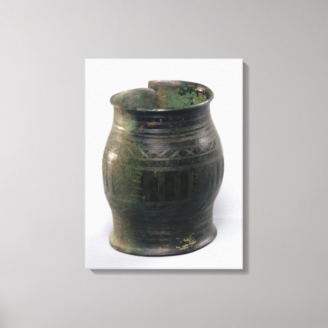 Lienzo Mando en forma de máscara, Cultura de Hallstatt (Anverso)