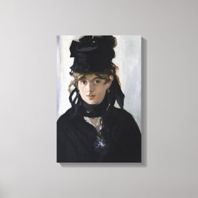 Lienzo Manet - Berthe Morisot con un ramo de violetas (Anverso)