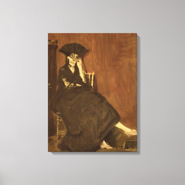 Lienzo Manet | Berthe Morisot con ventilador, 1872 (Anverso)