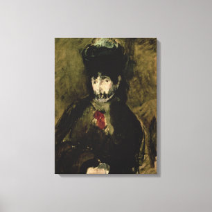 Lienzo Manet el   Berthe Morisot que lleva un velo, 1872