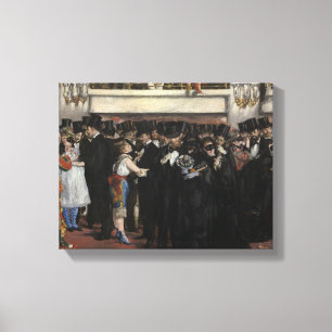 Lienzo Manet Pelota enmascarada en la ópera, 1873