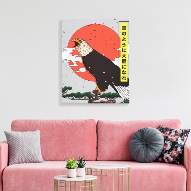 Lienzo Manga Águila Dorada (Insitu (Sala de estar))