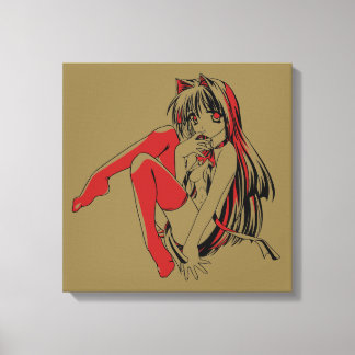 Lienzo Manga de R & B, Anime de Gata Neko Furry Loli